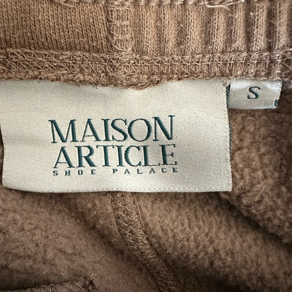 Men's Maison Article x Shoe Palace Heavyweight Fleece Sweat Pants small Brown - Picture 7 of 9
